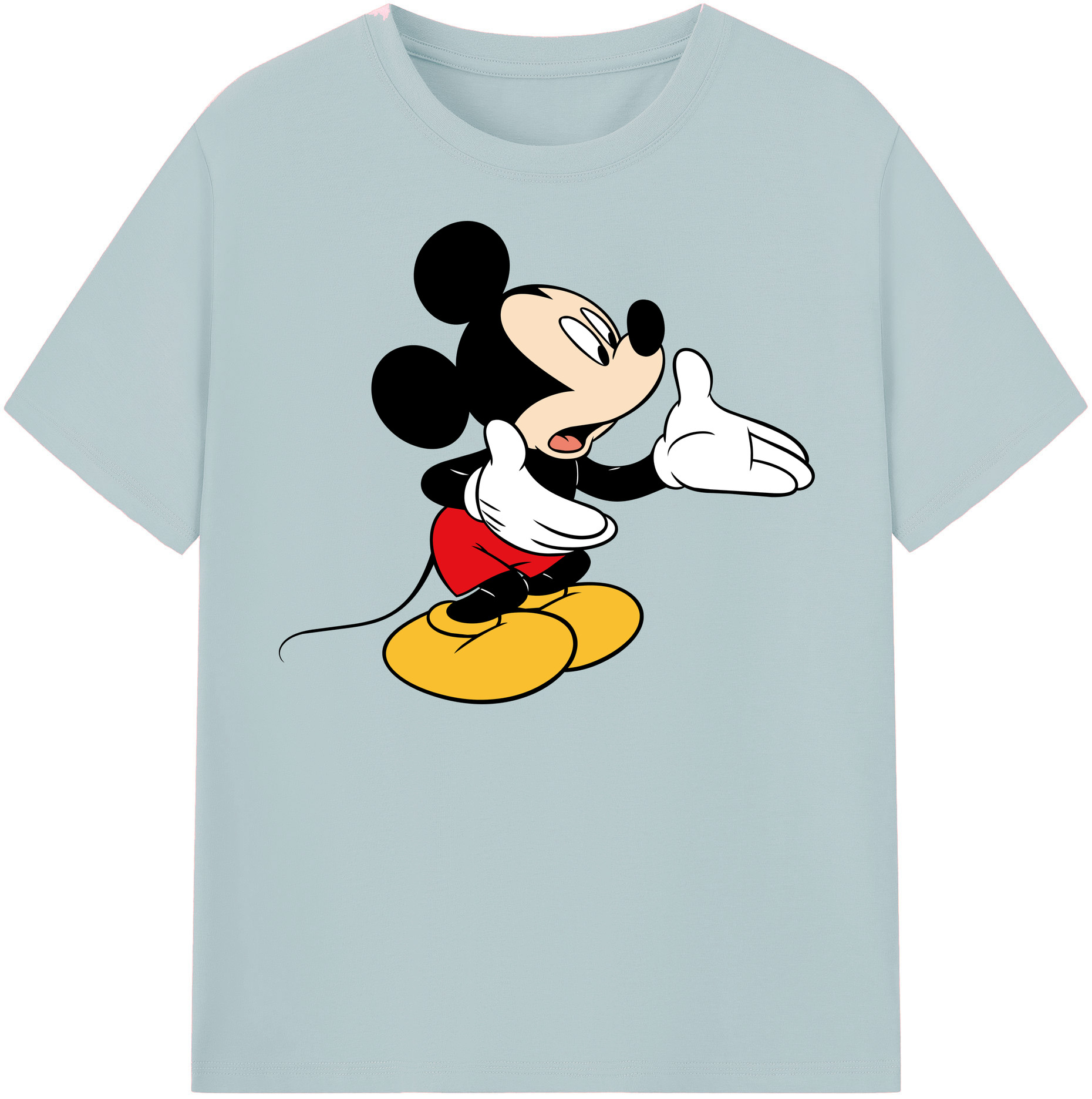（画像用） ミッキーマウス Mickey Mouse 綿100％半袖Tシャツ（フロントプリント）